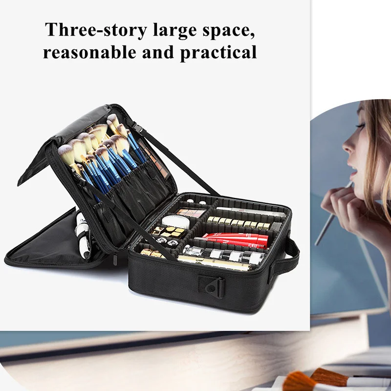 Cosmetic Bag Women Beauty Organizer Professional Organizer Divider Cosmetic Case Travel Necessary Waterproof Storage Makeup Bag 
Cosmetic Bag Women Beauty Organizer Professional Organizer Divider Cosmetic Case Travel Necessary Waterproof Storage Makeup Bag