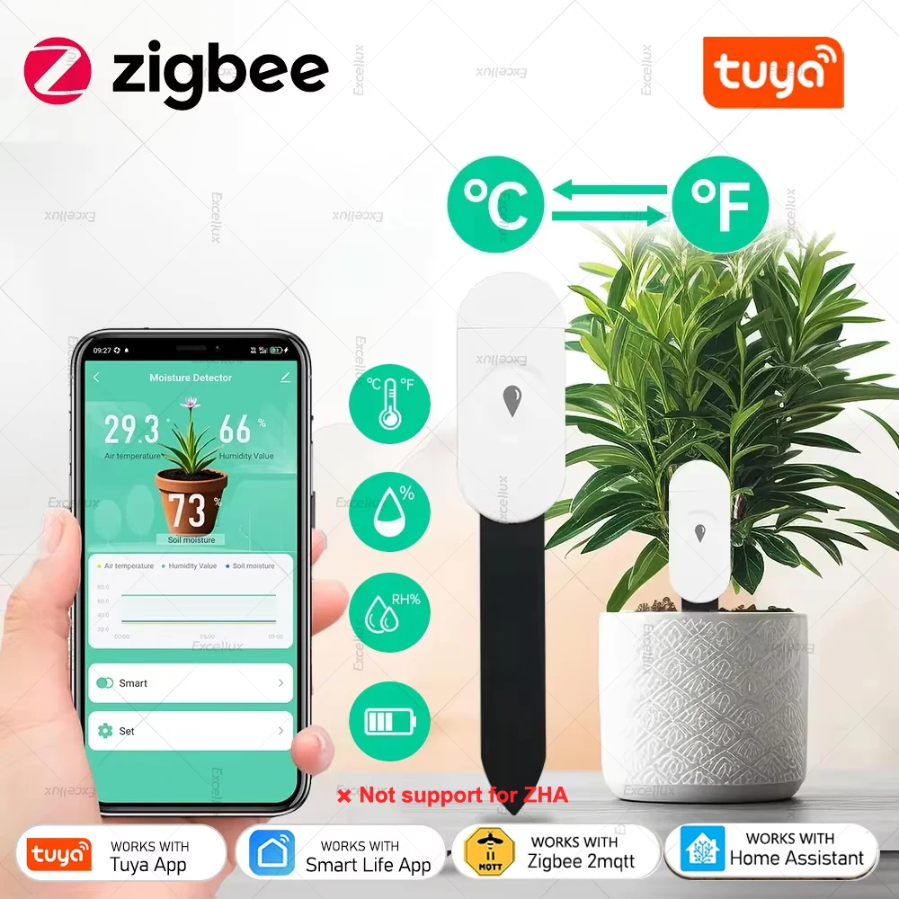 Датчик влажности почвы Tuya Zigbee
Датчик влажности почвы Tuya Zigbee