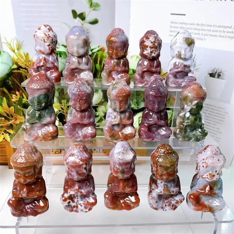 Natural Ocean Jasper Buddha Crystal Carving Buddhism Home Decoration Healing Fengshui Gemstone Collection Gift 1pcs
Natural Ocean Jasper Buddha Crystal Carving Buddhism Home Decoration Healing Fengshui Gemstone Collection Gift 1pcs