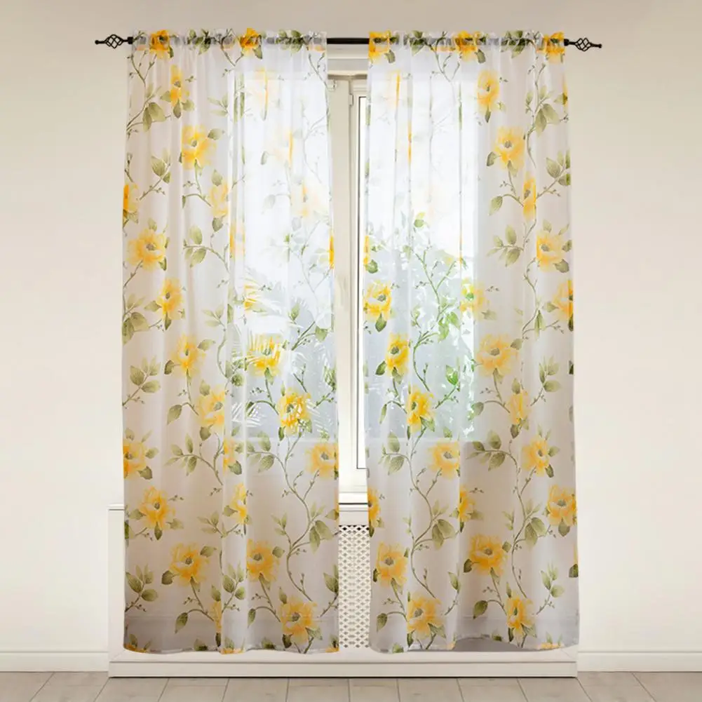 Useful Tulle Curtain Breathable Window Screen Thin Camellia Flower Printed Door Curtain Multi-purpose
Useful Tulle Curtain Breathable Window Screen Thin Camellia Flower Printed Door Curtain Multi-purpose