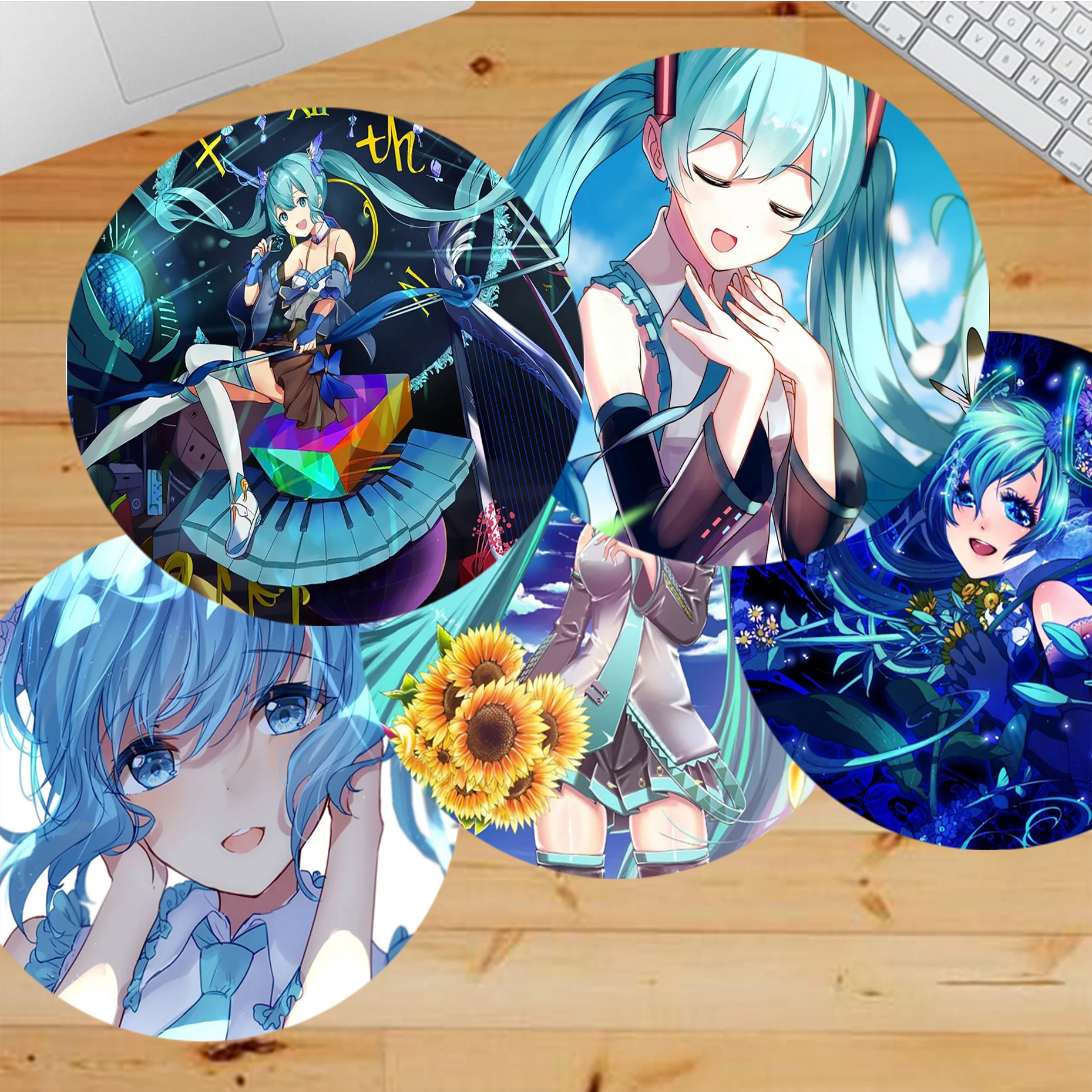 H-Hatsunes M-Mikus Girl Mousepad INS Tide Round Keyboard Mat Table Mat Cabinet Gamer Desktop Mousepad Cup Mats Deskpad Decor
H-Hatsunes M-Mikus Girl Mousepad INS Tide Round Keyboard Mat Table Mat Cabinet Gamer Desktop Mousepad Cup Mats Deskpad Decor