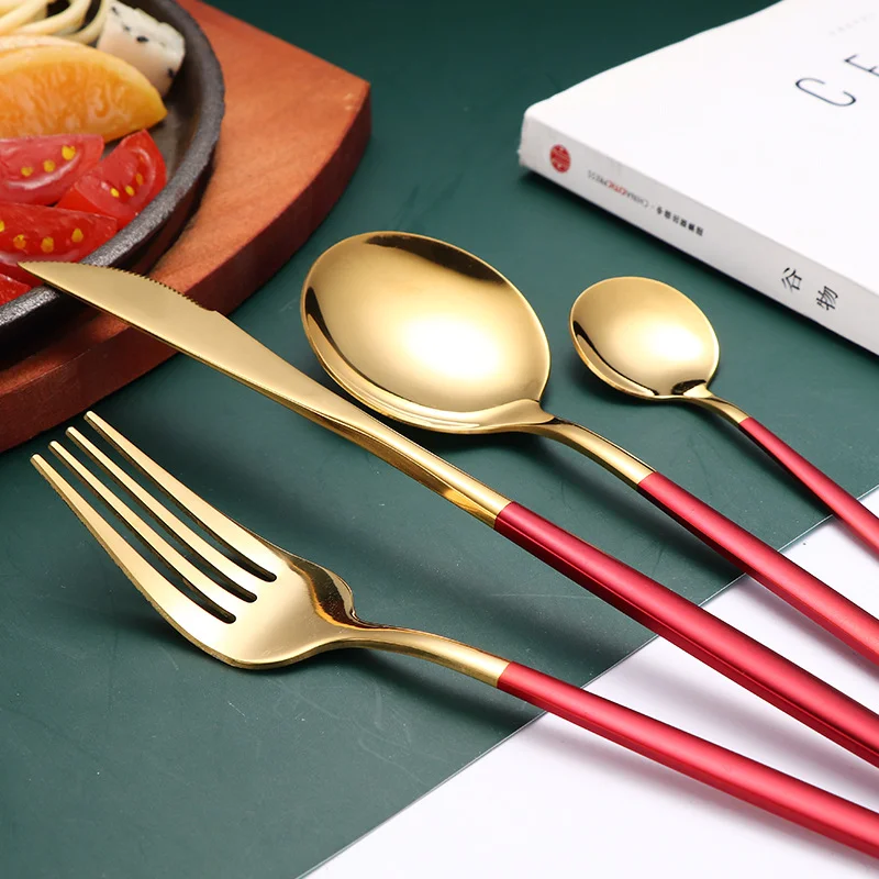 4-piece High-Grade Stainless Steel Tableware Set - Dinner Knives, Forks, Spoons for Western Food, Steak, Dessert, Coffee
4-piece High-Grade Stainless Steel Tableware Set - Dinner Knives, Forks, Spoons for Western Food, Steak, Dessert, Coffee
