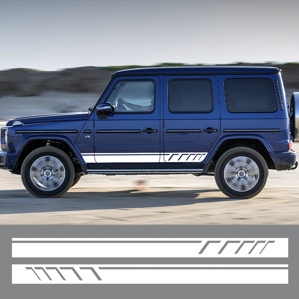 Наклейки на боковые кузова автомобиля, наклейки для Mercedes Benz G55 G63 AMG W463 G500 Class G350D SUV, полосы, «сделай сам», аксессуары для автотюнинга, 2 шт.
Наклейки на боковые кузова автомобиля, наклейки для Mercedes Benz G55 G63 AMG W463 G500 Class G350D SUV, полосы, «сделай сам», аксессуары для автотюнинга, 2 шт.
