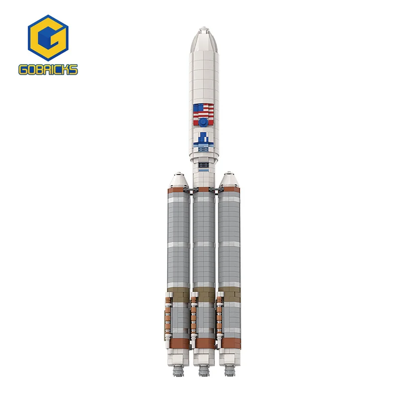 

Gobricks MOC 1:110 Atlas Rocket Building Blocks V Heavy Launch Vehicle Spacecraft Carrier Brick Model Assemble Toy DIY Kid Gift