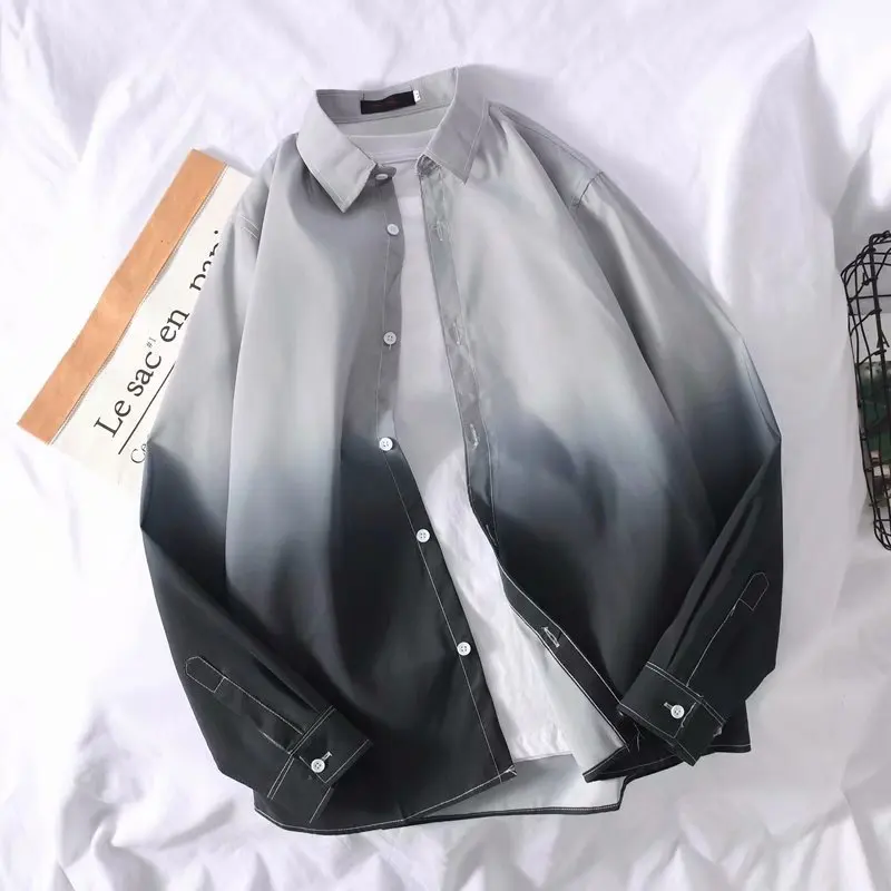 Japanese Gradient Color Long-Sleeved Shirt Boy Korean Style Trendy Ruffle Handsome Shirt Casual Autumn Coat
Japanese Gradient Color Long-Sleeved Shirt Boy Korean Style Trendy Ruffle Handsome Shirt Casual Autumn Coat