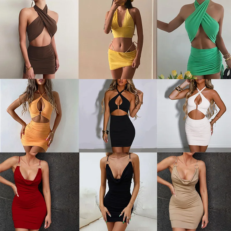 Sexy Summer Women 2022 New Elegant Spaghetti Strap Mini Dress Low-neck Sleeveless Backless Beach Party Bodycon Black Y2k Dresses
Sexy Summer Women 2022 New Elegant Spaghetti Strap Mini Dress Low-neck Sleeveless Backless Beach Party Bodycon Black Y2k Dresses