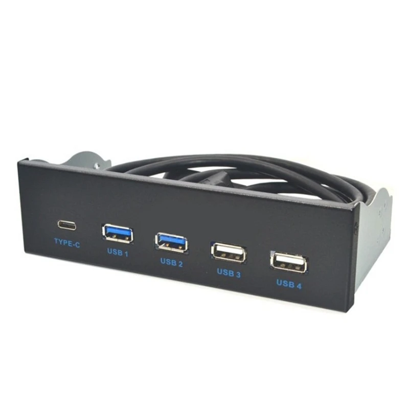 5.25 inch Usb3.1 Gen2 Front Panel Usb Hub 2 Ports Usb3.0+2 Ports Usb2.0+1 Port Type-C with Type-E Connector
5.25 inch Usb3.1 Gen2 Front Panel Usb Hub 2 Ports Usb3.0+2 Ports Usb2.0+1 Port Type-C with Type-E Connector