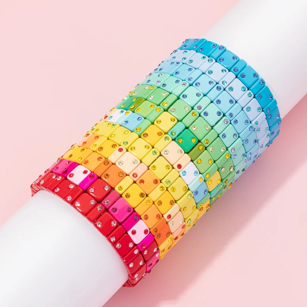 2023 New Design 8mm Square Beads Bracelets For Women Color Zircon Charms Elastic Bangle For Friend Gift
2023 New Design 8mm Square Beads Bracelets For Women Color Zircon Charms Elastic Bangle For Friend Gift