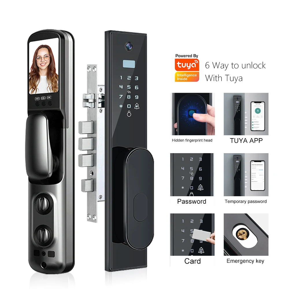 Eseye Fingerprint Door Lock WiFi Face Recognition Tuya Lock APP Electronic Lock Digital IC Card Tags Home Lock Dual Latch
Eseye Fingerprint Door Lock WiFi Face Recognition Tuya Lock APP Electronic Lock Digital IC Card Tags Home Lock Dual Latch