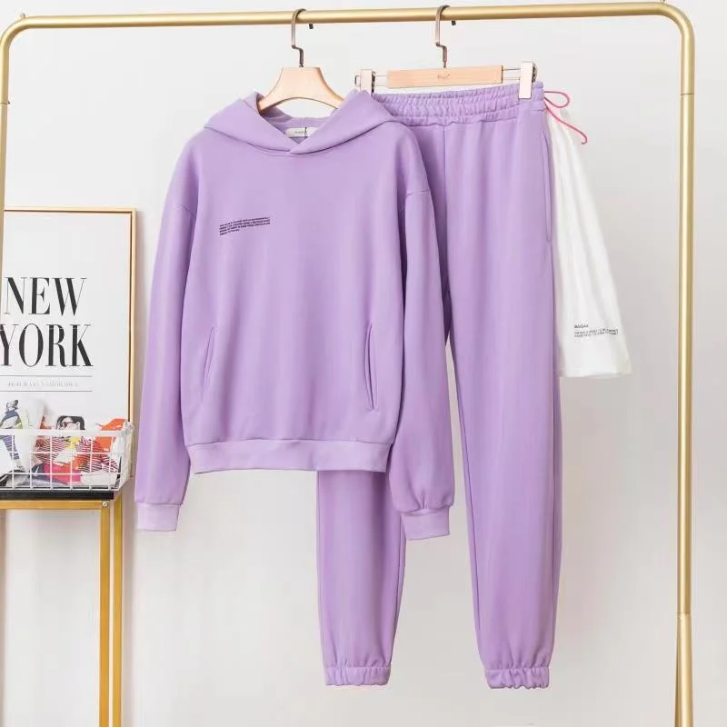 High-Grade Pure Cotton Hooded Sweatshirts Hoodies Track Pants Joggers Women Tracksuits Two Piece Sets Sweatsuits Spring Female
High-Grade Pure Cotton Hooded Sweatshirts Hoodies Track Pants Joggers Women Tracksuits Two Piece Sets Sweatsuits Spring Female