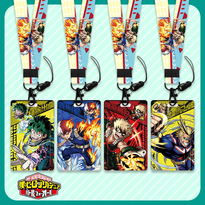 

My Hero Academia Card Cover Midoriya Izuku All Might Bakugou Katsuki Todoroki Shoto Id Card Bus Subway Card Protective Shell