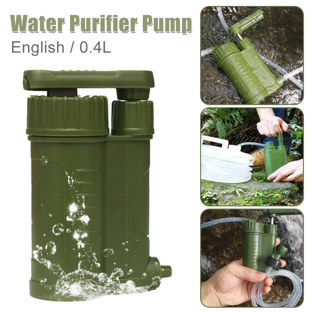 Outdoor Water Purifier Pump with Replaceable 0.01 Micron Filtration System Portable Water Filter for Outdoor Survival Camping
Outdoor Water Purifier Pump with Replaceable 0.01 Micron Filtration System Portable Water Filter for Outdoor Survival Camping