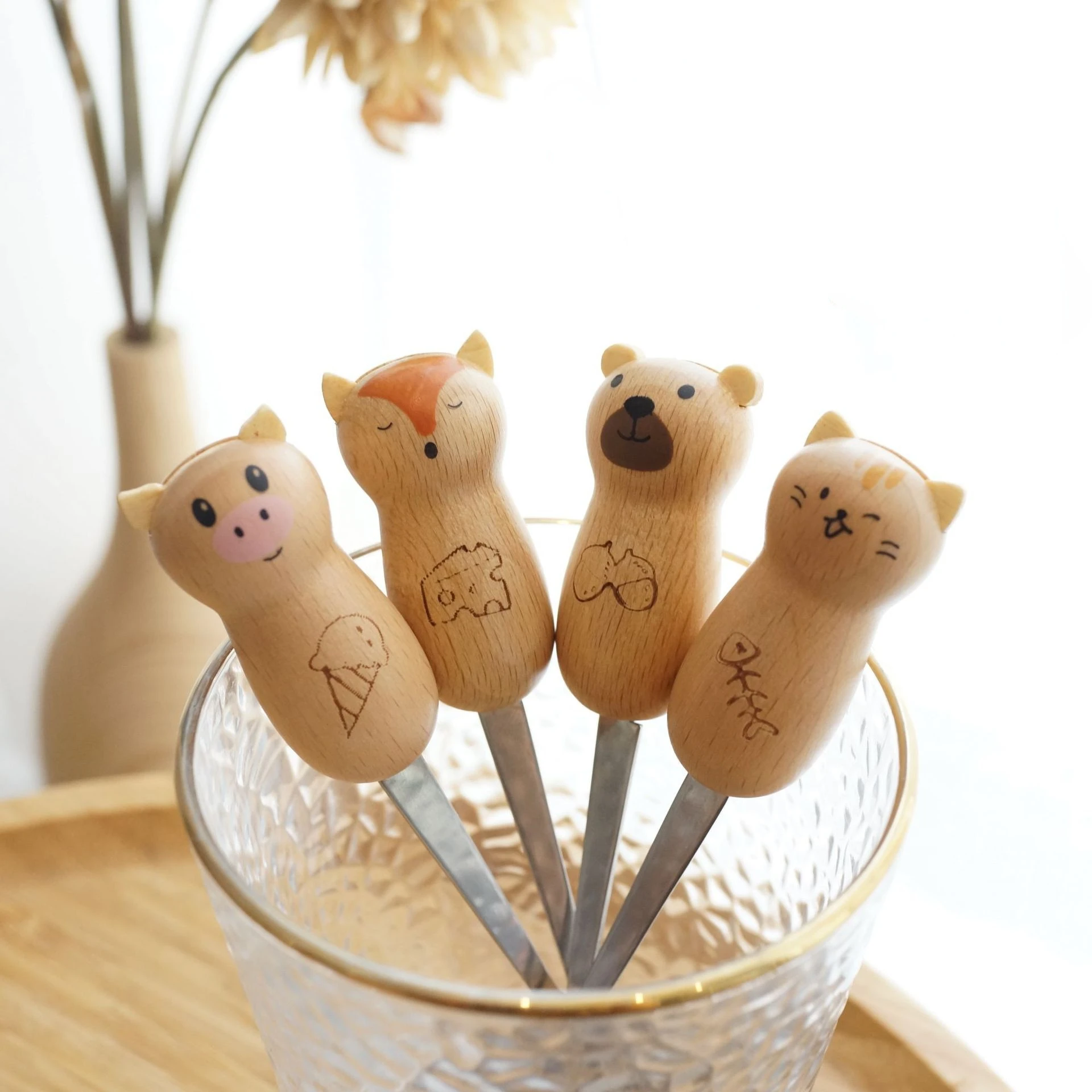 Beech Spoon, Cute Stainless Steel Wooden Dessert Spoon Coffee Spoon Ceramic Mixing Spoon
Beech Spoon, Cute Stainless Steel Wooden Dessert Spoon Coffee Spoon Ceramic Mixing Spoon