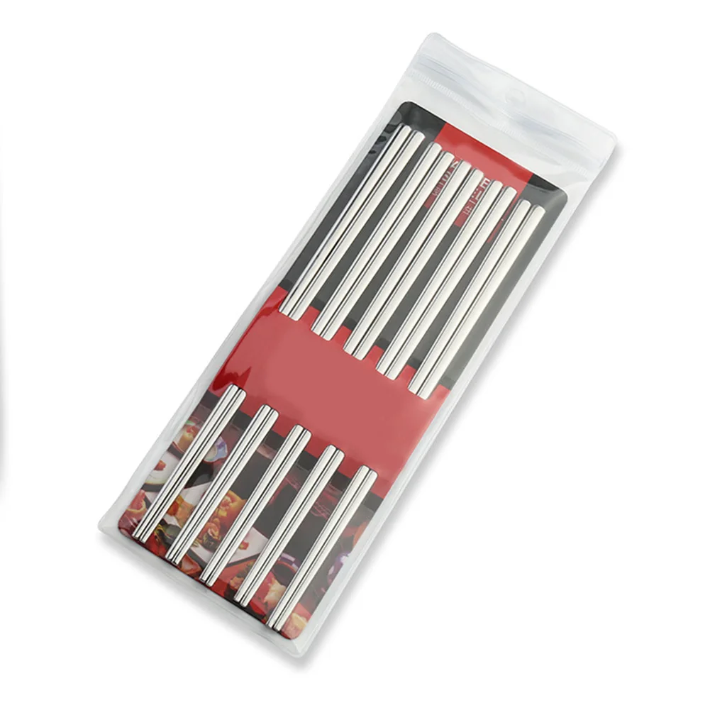 5Pairs Stainless Steel Chopsticks Reusable Sushi Chopsticks Set Non-slip Chinese Food Metal Sticks Tableware Kitchen Tools
5Pairs Stainless Steel Chopsticks Reusable Sushi Chopsticks Set Non-slip Chinese Food Metal Sticks Tableware Kitchen Tools