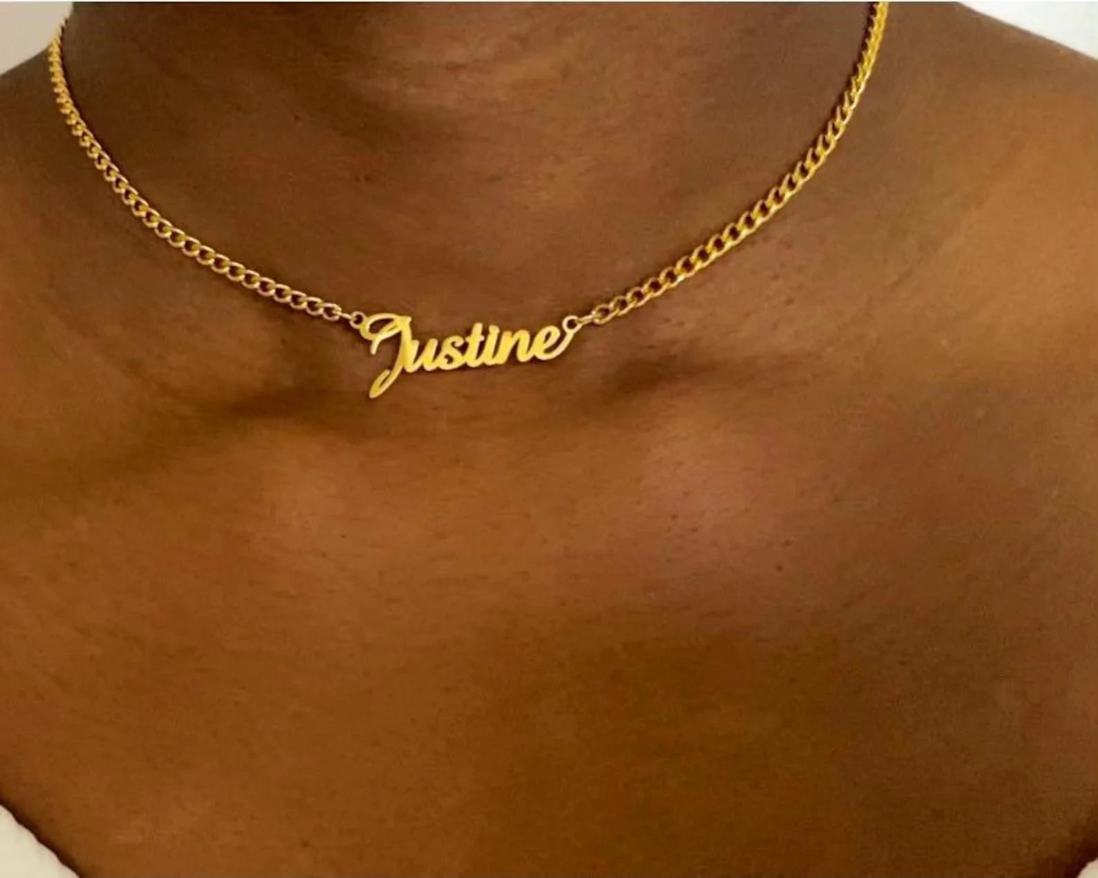 VishowCo Custom Name Necklaces for Women Personalised Gold Name Necklace with Cuban Chain Nameplate Pendant Necklace Jewelry
VishowCo Custom Name Necklaces for Women Personalised Gold Name Necklace with Cuban Chain Nameplate Pendant Necklace Jewelry