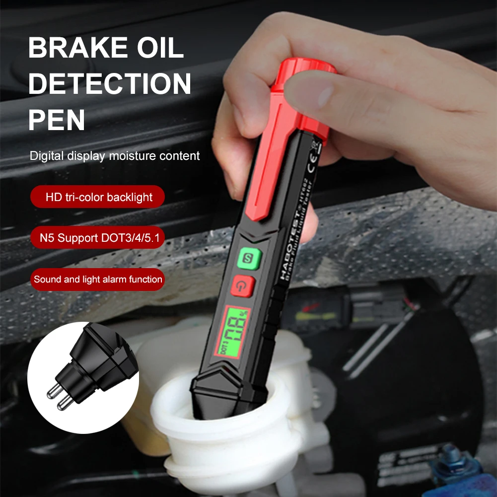 Car Brake Fluid Tester Digital High Precision Brake Liquid Detector for DOT3/DOT4/DOT5.1 LCD Display with Backlight Tester Pen
Car Brake Fluid Tester Digital High Precision Brake Liquid Detector for DOT3/DOT4/DOT5.1 LCD Display with Backlight Tester Pen
