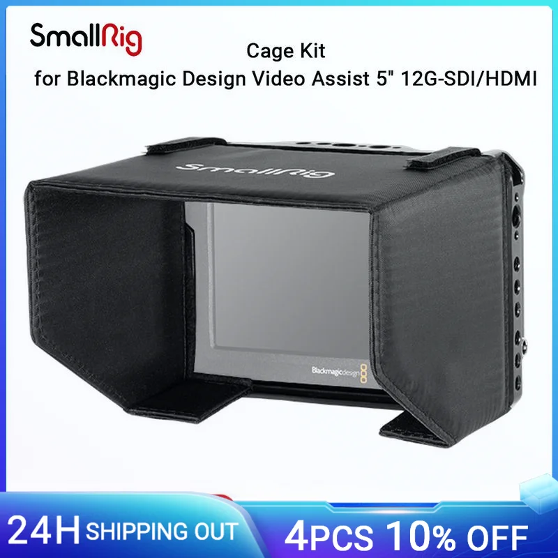 SmallRig Cage with Sun Hood and HDMI Clamp for Blackmagic Design Video Assist 5" 12G and 5”3G -SDI/HDMI 2725
SmallRig Cage with Sun Hood and HDMI Clamp for Blackmagic Design Video Assist 5" 12G and 5”3G -SDI/HDMI 2725