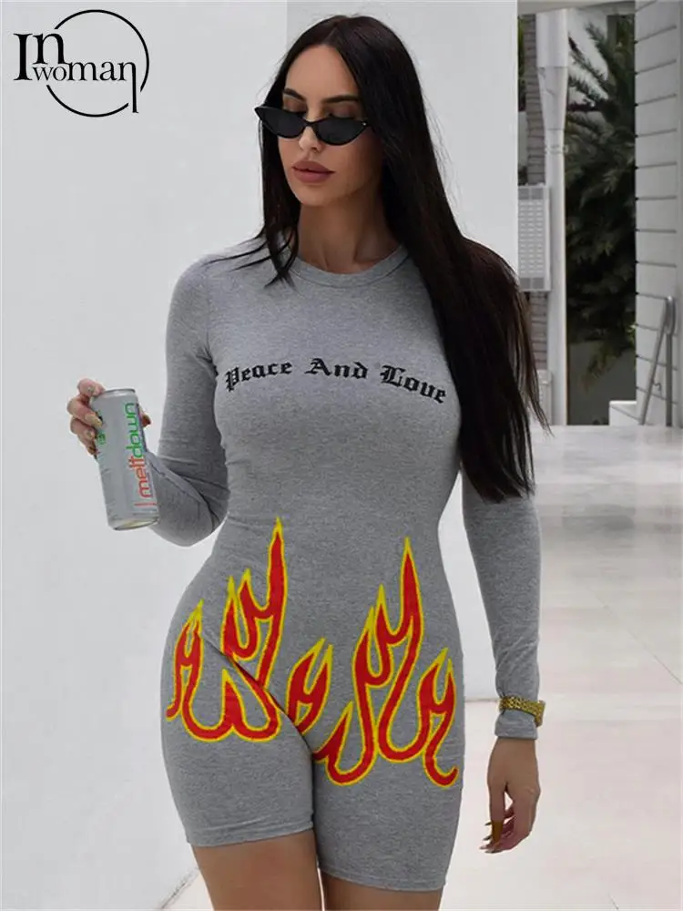 Inwoman Autumn Sexy Gray Letter Graphic Print Rompers Casual Party For Women 2023 Long Sleeve Fashion Street Bodycon Rompers
Inwoman Autumn Sexy Gray Letter Graphic Print Rompers Casual Party For Women 2023 Long Sleeve Fashion Street Bodycon Rompers