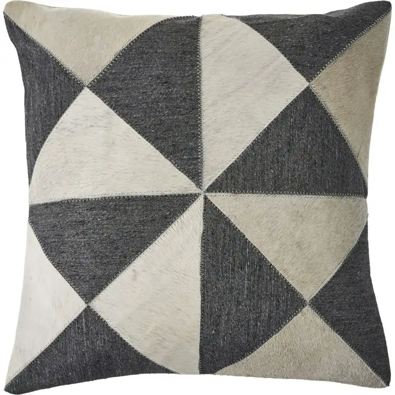 Faux Leather Hide Throw Pillow, Charcoal / White; 20 in. x 20 in., Count per Pack 1
Faux Leather Hide Throw Pillow, Charcoal / White; 20 in. x 20 in., Count per Pack 1