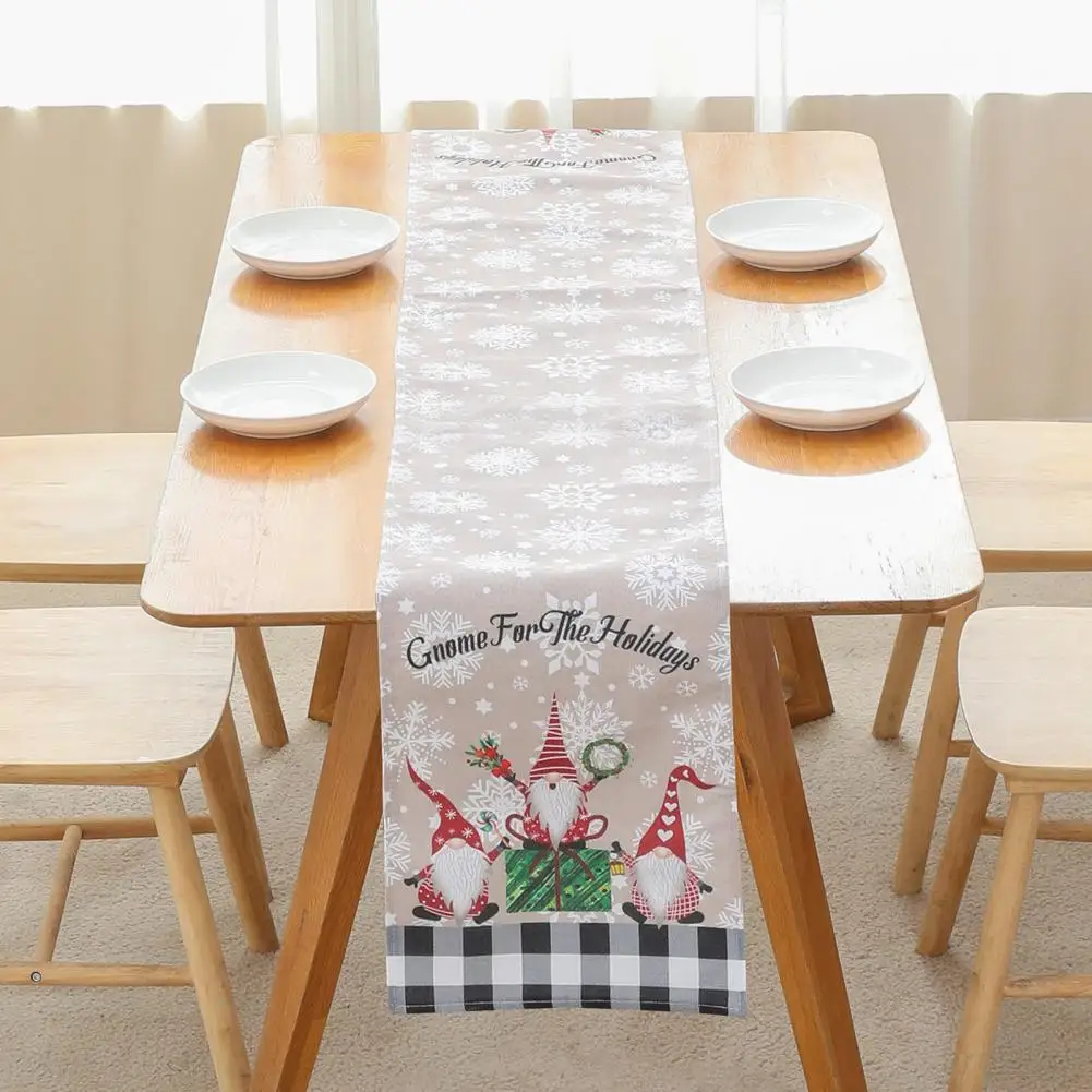 Decorative Table Runner Festive Snowflake Gnome Print Table Runner Durable Exquisite Christmas Decor for Home Festival Christmas
Decorative Table Runner Festive Snowflake Gnome Print Table Runner Durable Exquisite Christmas Decor for Home Festival Christmas