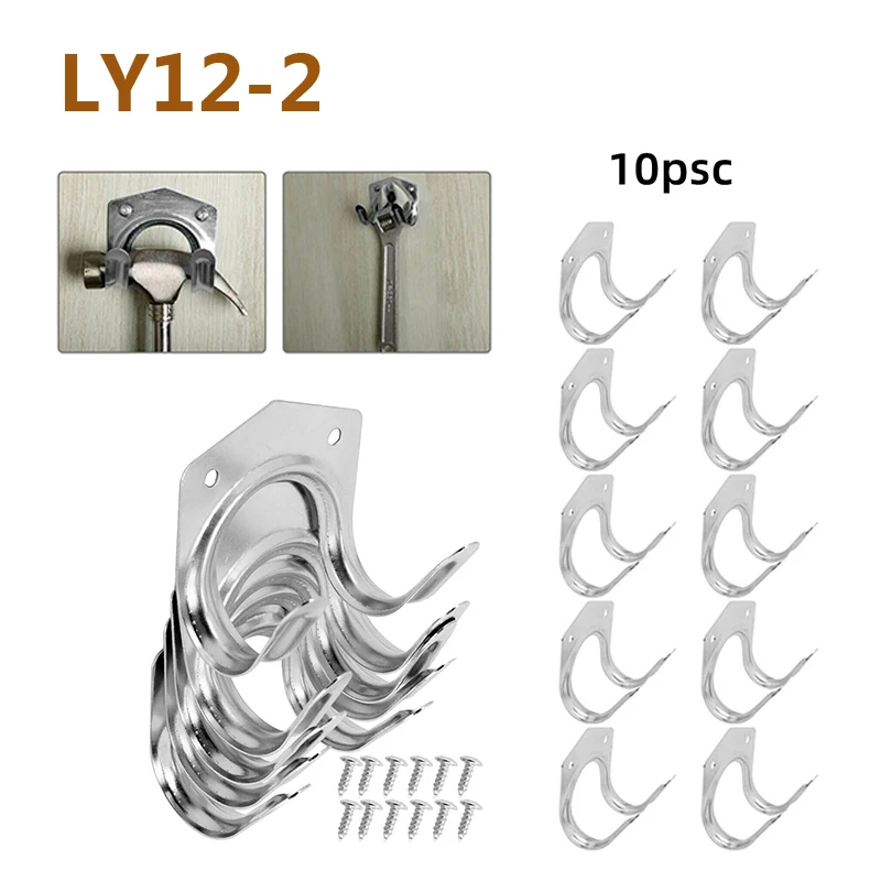 10pcs Hanger Sets Tools Storage Hooks Wall Mount Metal Double Hooks Garage Shed Hanging Organizer Garden Bracket
10pcs Hanger Sets Tools Storage Hooks Wall Mount Metal Double Hooks Garage Shed Hanging Organizer Garden Bracket