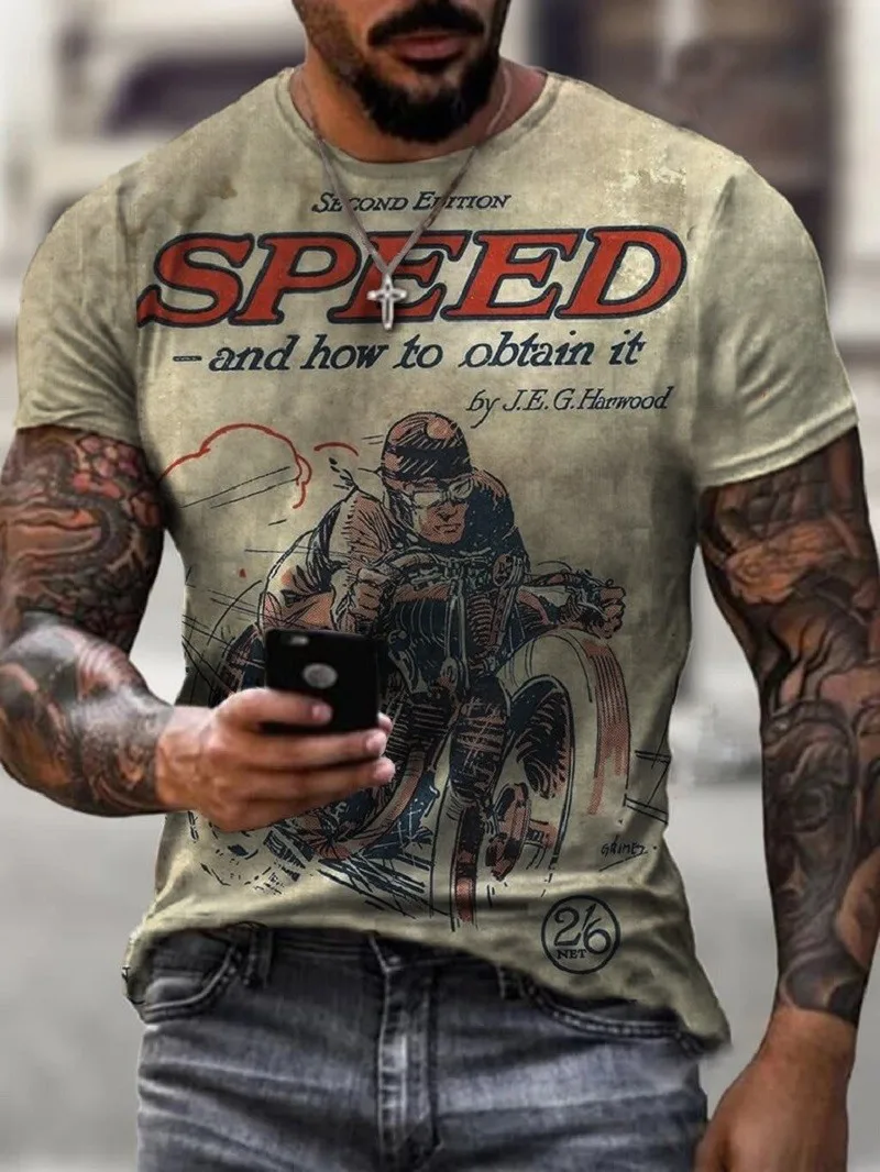 Summer Fashion Sportsman Style Speed First Generation Motorcycle 3d Digital Printing Mesh O-neck Short-sleeved Oversized T-shirt
Summer Fashion Sportsman Style Speed First Generation Motorcycle 3d Digital Printing Mesh O-neck Short-sleeved Oversized T-shirt