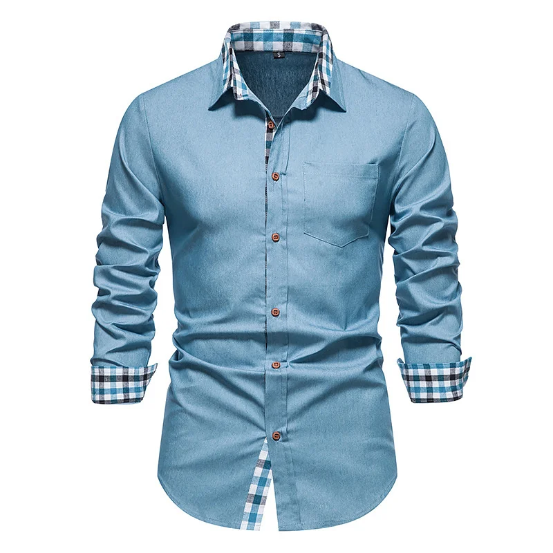 2022 Autumn New Men's Casual Formal Shirt Button Up Shirt Long Sleeve Denim Work Shirt
2022 Autumn New Men's Casual Formal Shirt Button Up Shirt Long Sleeve Denim Work Shirt