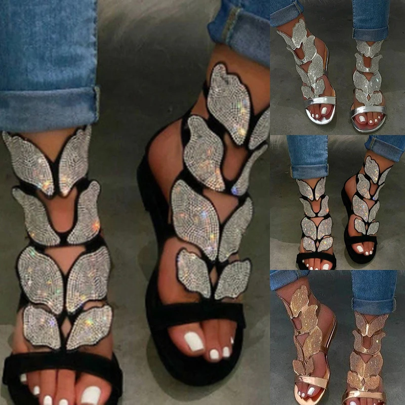 2022 New Summer Fashion Rhinestone Sandal Women Butterfly Soft Non-slip Flat Shoes Female Casual Breathable Outdoor Beach Sandal
2022 New Summer Fashion Rhinestone Sandal Women Butterfly Soft Non-slip Flat Shoes Female Casual Breathable Outdoor Beach Sandal