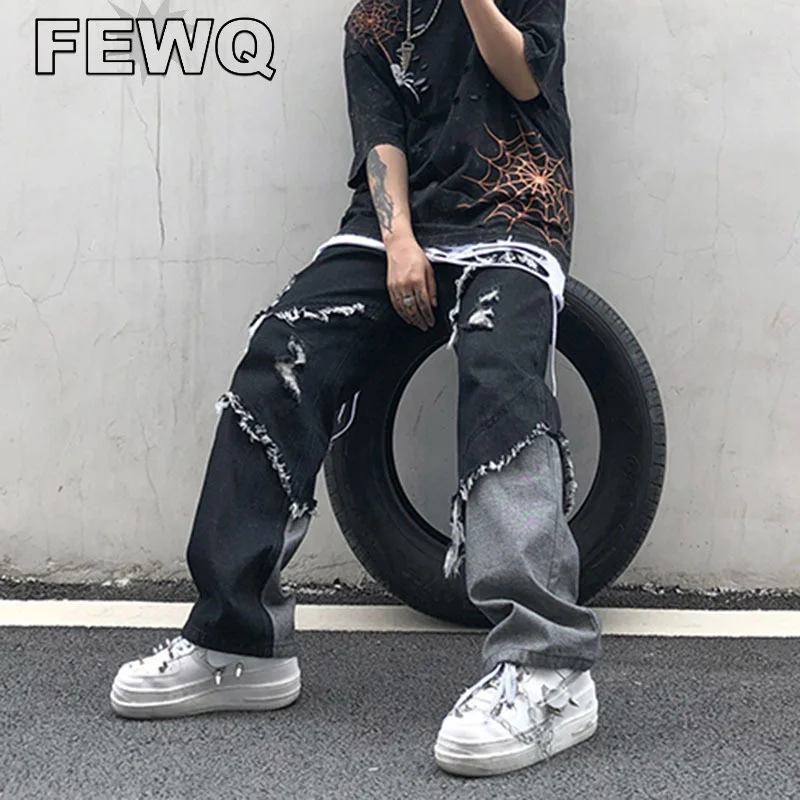 FEWQ Tassel Men's Y2k Jeans Stitching Color High Street Male Straight Denim Trousers Retro 2023 Summer Hip Hop New Pants 24B2493
FEWQ Tassel Men's Y2k Jeans Stitching Color High Street Male Straight Denim Trousers Retro 2023 Summer Hip Hop New Pants 24B2493