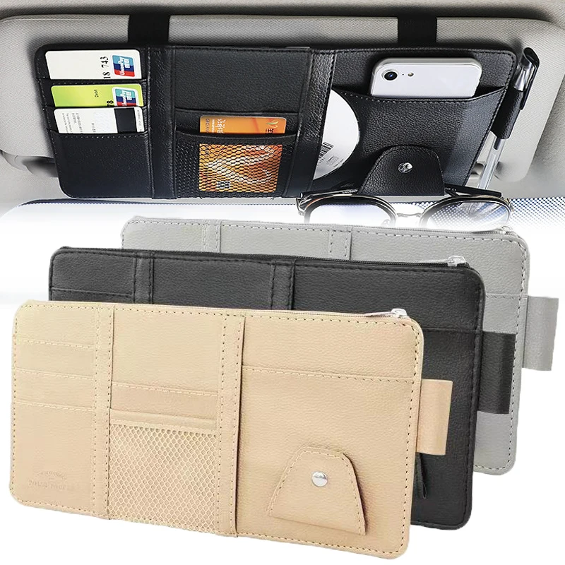 Car Sun Visor Organizer Multi-Pocket Sunglasses Holder Ticket Pocket Pen Holder Organizer for Trucks Auto Interior Accessories
Car Sun Visor Organizer Multi-Pocket Sunglasses Holder Ticket Pocket Pen Holder Organizer for Trucks Auto Interior Accessories