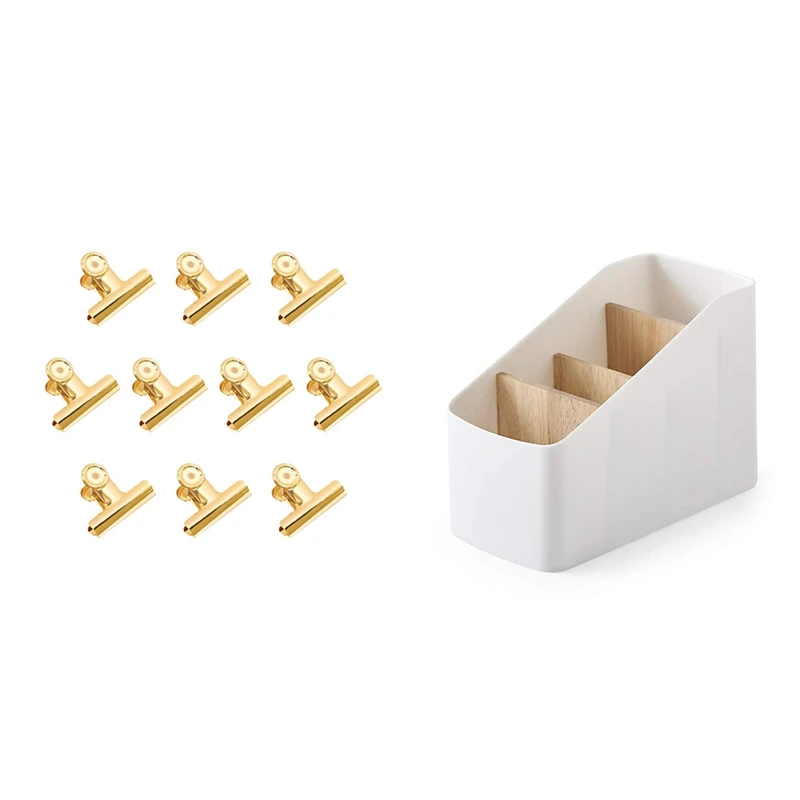 30 Pack 1 Inch Small Bulldog Hinge Clips, Metals (Light-Gold, 22Mm) & 1X Wood Plastic Remote Control Holder
30 Pack 1 Inch Small Bulldog Hinge Clips, Metals (Light-Gold, 22Mm) & 1X Wood Plastic Remote Control Holder