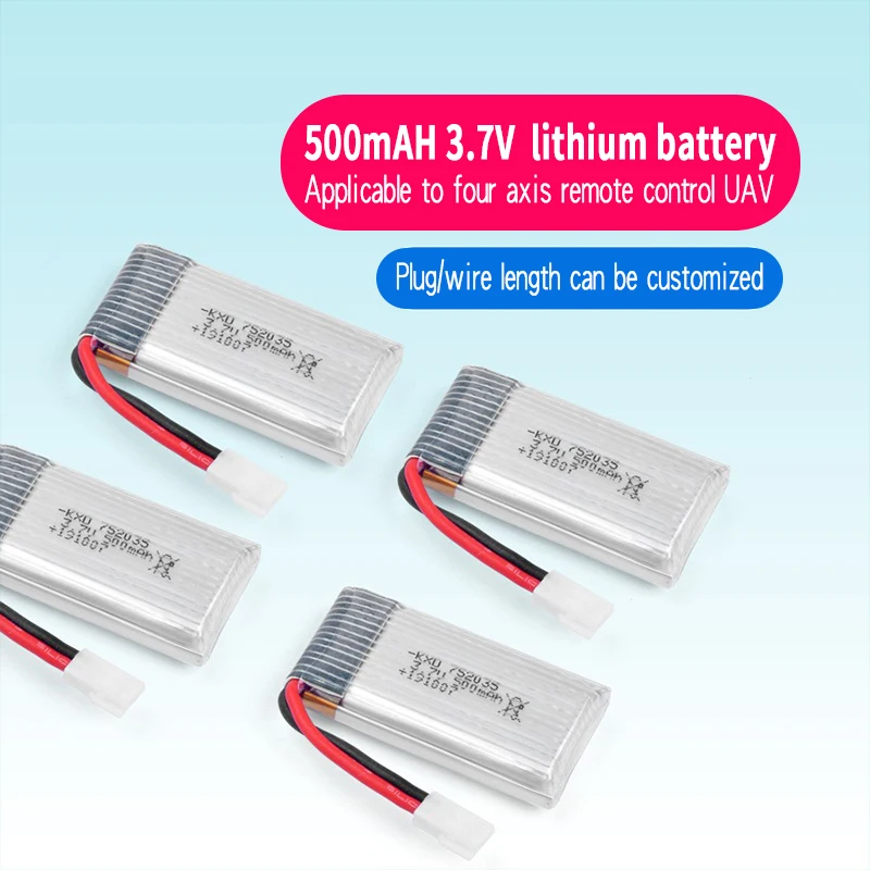 3.7V 160mAh 250mAh 300mAh 500mAh RC Palne Rechargeable lipo Battery for Remote Control FX620 FX820 F22 SU57 Mige530 Airplanes
3.7V 160mAh 250mAh 300mAh 500mAh RC Palne Rechargeable lipo Battery for Remote Control FX620 FX820 F22 SU57 Mige530 Airplanes