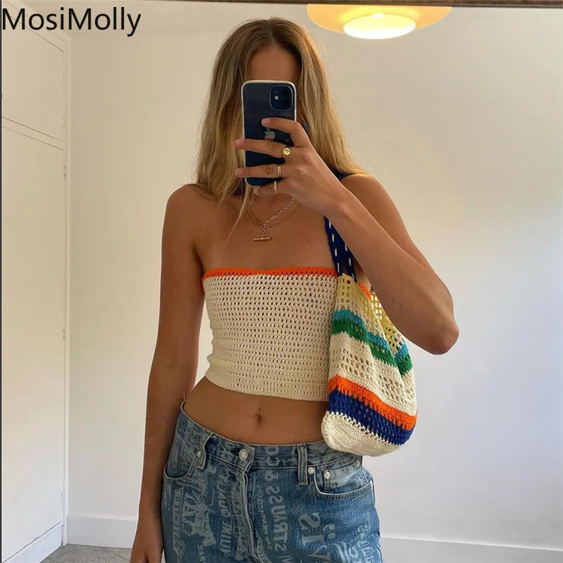 MosiMolly Women Knit Tops Strapless Knit Cropped Tank Tops Bandeau Tops 2022 Summer Boho
MosiMolly Women Knit Tops Strapless Knit Cropped Tank Tops Bandeau Tops 2022 Summer Boho