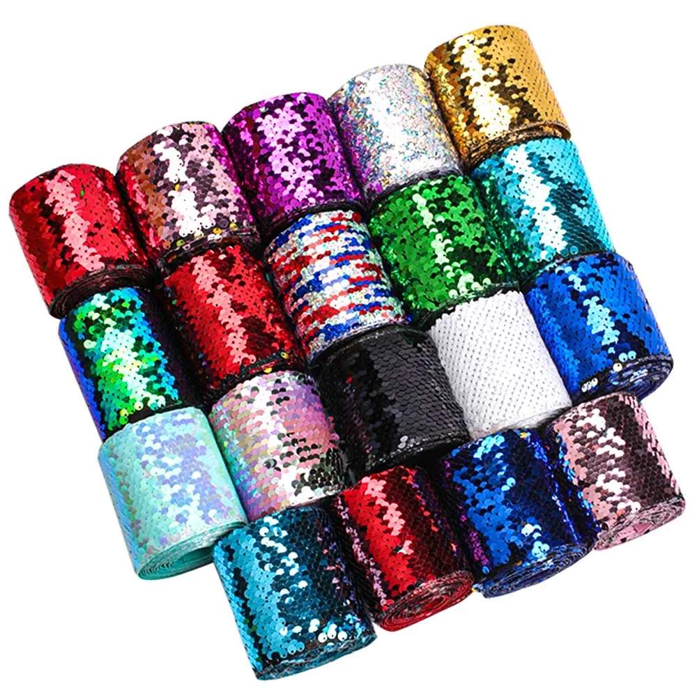 2Yards/Lot 75mm Sequins Ribbon Lace Trim Sequin Sewing Fabric For Dress Clothes Headdress Bridal Wedding Sewing Accessories
2Yards/Lot 75mm Sequins Ribbon Lace Trim Sequin Sewing Fabric For Dress Clothes Headdress Bridal Wedding Sewing Accessories