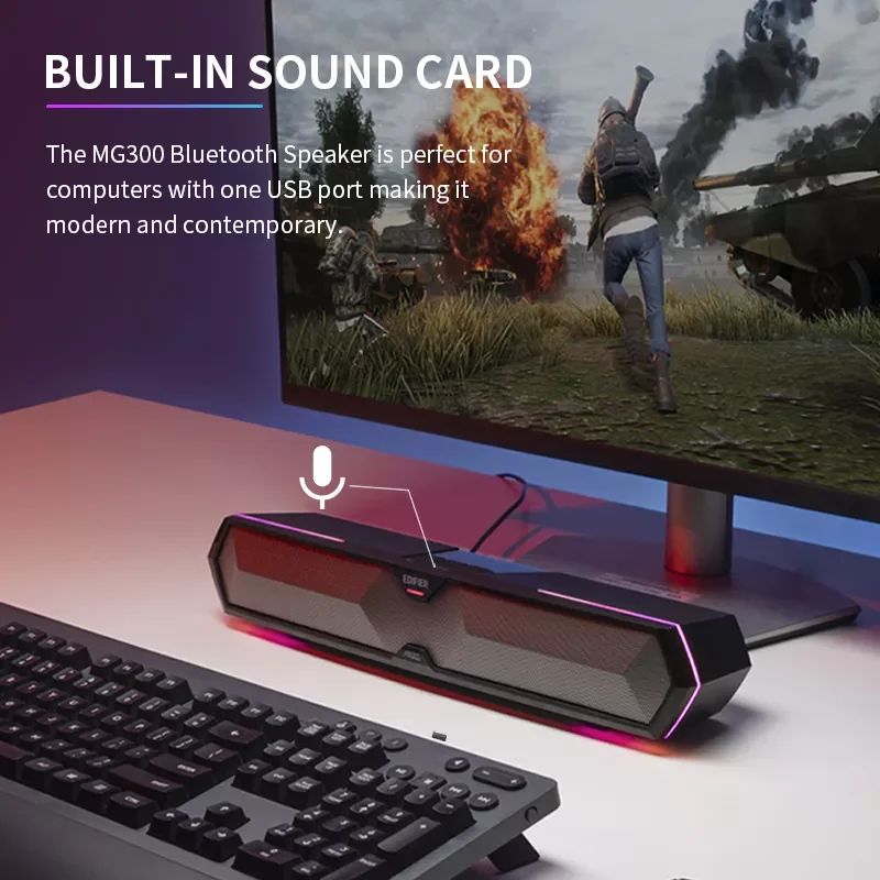 Computer Tabletop Speaker with Microphone, Bluetooth 5.3 Soundbar, 52 mm Full Range Unit, PC, TV, World Premiere
Computer Tabletop Speaker with Microphone, Bluetooth 5.3 Soundbar, 52 mm Full Range Unit, PC, TV, World Premiere