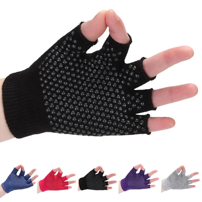 

New Unisex Half Finger Grip Knitted Warm Gloves Building Strength Training Sports Workout Bike Cycling No-slip Yoga Gloves