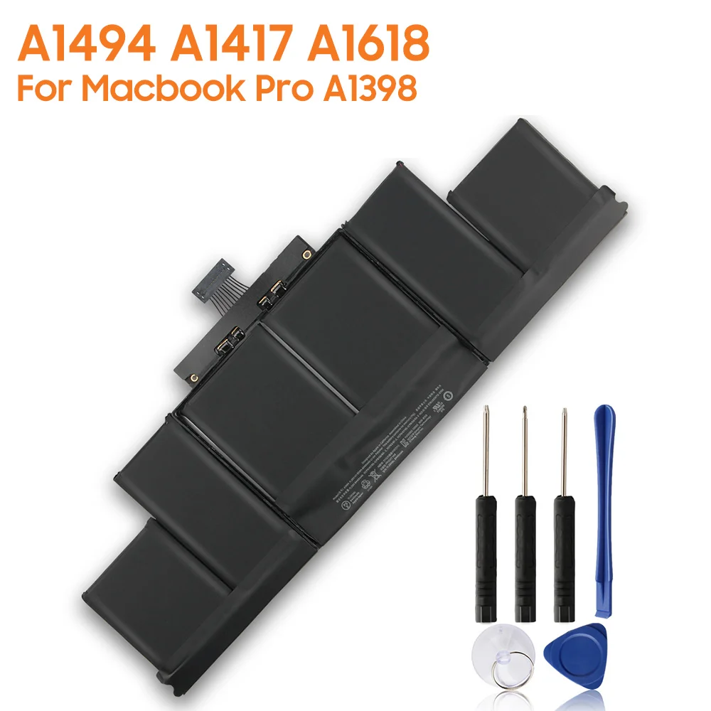 Сменная батарея A1494 A1417 A1618 для Macbook A1398 MC975 MC976 MacPro, перезаряжаемая батарея для ноутбука 8440 мАч
Сменная батарея A1494 A1417 A1618 для Macbook A1398 MC975 MC976 MacPro, перезаряжаемая батарея для ноутбука 8440 мАч