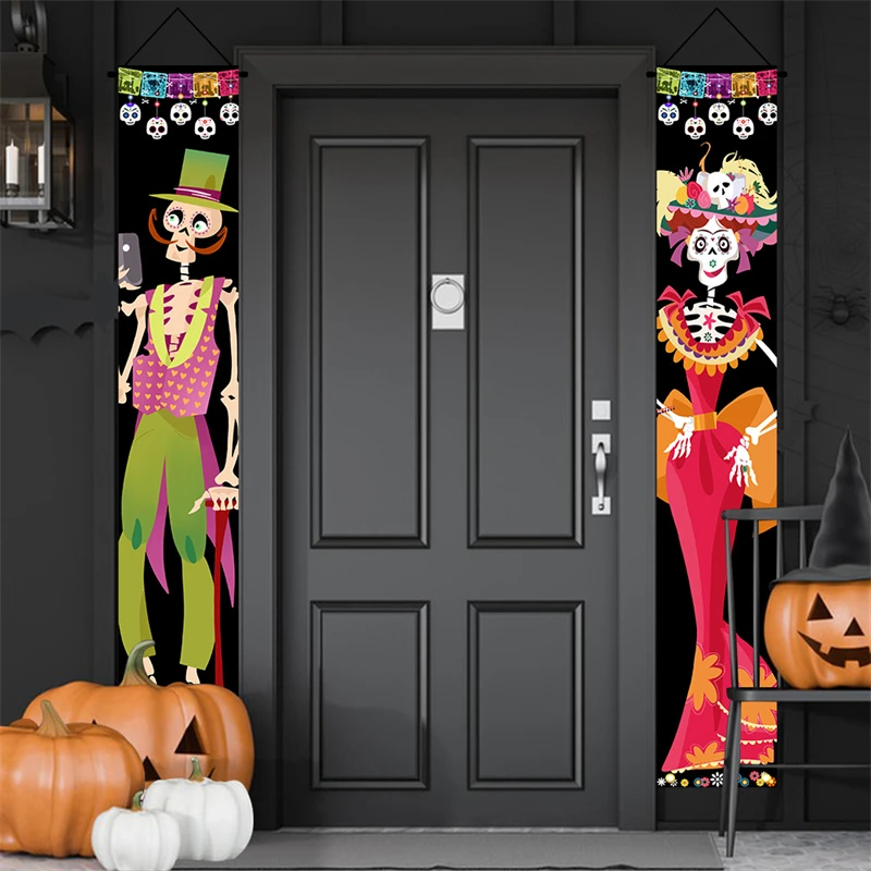 2023 New Halloween Couple Terrifying Atmosphere Skull Couple Series Halloween Decoration Flag Hanging
2023 New Halloween Couple Terrifying Atmosphere Skull Couple Series Halloween Decoration Flag Hanging