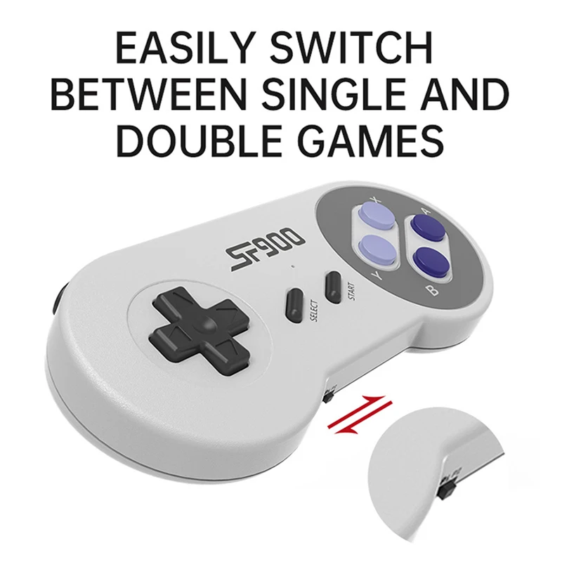 SF900 Video Game 2.4G Wireless Gamepad Dendy HD Games Stick 4K Portable Retro Console for PS1 Dualshock 2 Gifts for Kids,Family
SF900 Video Game 2.4G Wireless Gamepad Dendy HD Games Stick 4K Portable Retro Console for PS1 Dualshock 2 Gifts for Kids,Family