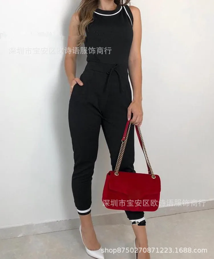 Women's Casual O Neck Sports Jumpsuit 2022 Summer New Solid Color High Waist Black Ribbed Jumpsuits
Women's Casual O Neck Sports Jumpsuit 2022 Summer New Solid Color High Waist Black Ribbed Jumpsuits