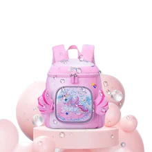 My Little Pony Kindergarten School Bag Girls Cute Cartoon Anime Backpack Unicorn Waterproof Childrens Purple New Activity Model