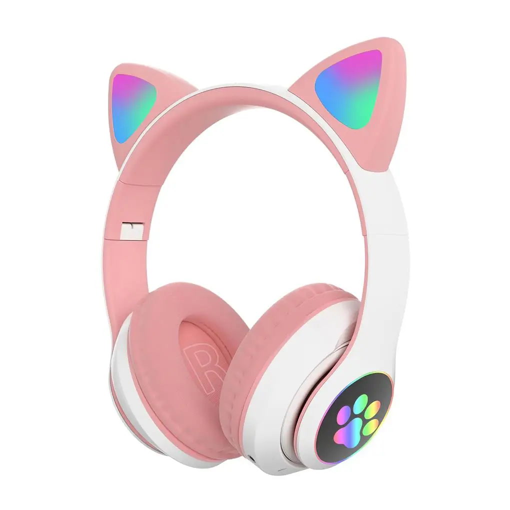 Wireless Headphones Cat Ear with Mic Bluetooth Glow Light Stereo Bass Helmets Children Gamer Girl Gifts PC Phone Gaming Headset
Wireless Headphones Cat Ear with Mic Bluetooth Glow Light Stereo Bass Helmets Children Gamer Girl Gifts PC Phone Gaming Headset