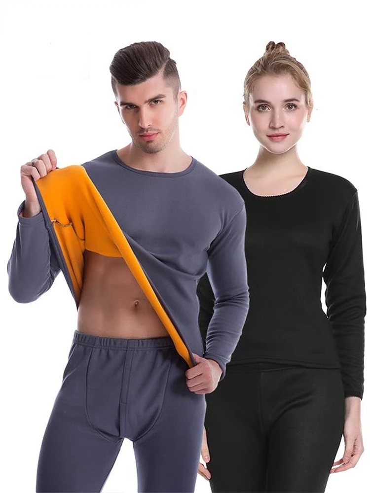 Winter Thermal Underwear Men Women Thicken Fleece Lined Solid Color Long Johns Sets One Piece Tops Warm Bottoming Undershirt
Winter Thermal Underwear Men Women Thicken Fleece Lined Solid Color Long Johns Sets One Piece Tops Warm Bottoming Undershirt