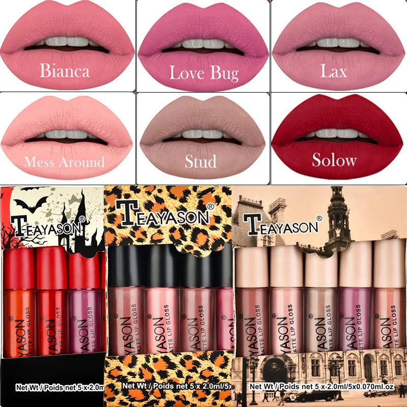 5pcs/set Velvet Matte Lip Gloss Set Lip Tint Combo Waterproof Long-wear Liquid Lipstick Lip Colour Lips Makeup Women Cosmetic Ra
5pcs/set Velvet Matte Lip Gloss Set Lip Tint Combo Waterproof Long-wear Liquid Lipstick Lip Colour Lips Makeup Women Cosmetic Ra