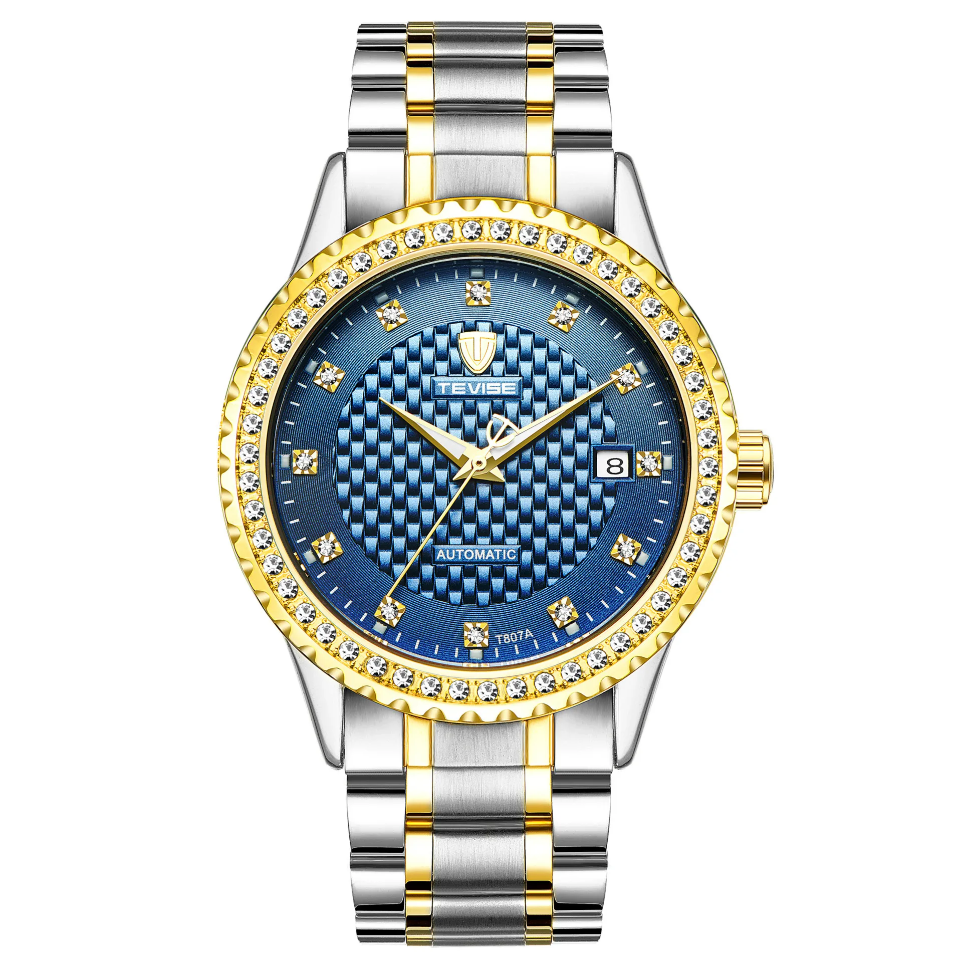 Watch business leisure diamond inlaid men's automatic mechanical calendar waterproof watch
Watch business leisure diamond inlaid men's automatic mechanical calendar waterproof watch