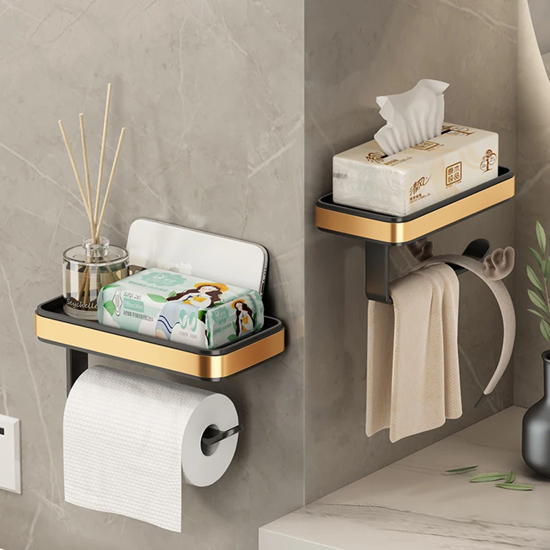 Toilet Paper Holder Wall Bathroom Accessories Toilet Paper Roll Holder Storage Phone Rack with Shelf
Toilet Paper Holder Wall Bathroom Accessories Toilet Paper Roll Holder Storage Phone Rack with Shelf