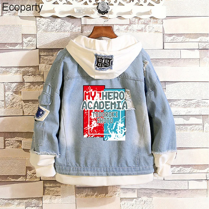 Anime My Hero Academia Midoriya Izuku Deku Cosplay Print Jacket Men Women Fashion Harajuku Loose Casual Hooded Denim Coats
Anime My Hero Academia Midoriya Izuku Deku Cosplay Print Jacket Men Women Fashion Harajuku Loose Casual Hooded Denim Coats