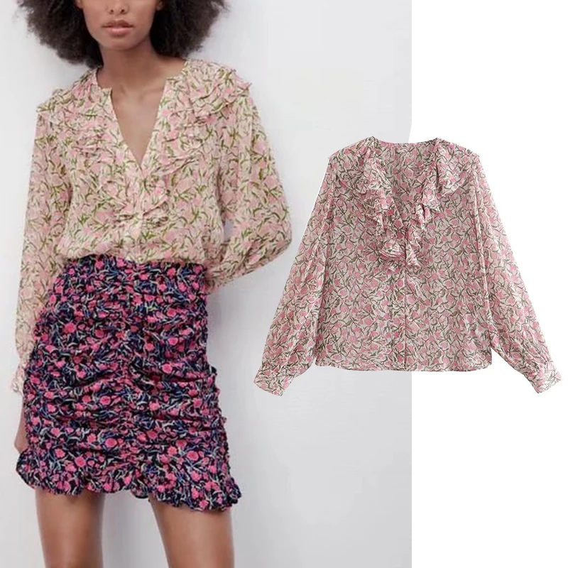 Spring 2022 Women Floral Print Blouses Long Sleeve Single Breasted Shirt Female O Neck Tops Blusas Mujer OZZ1445
Spring 2022 Women Floral Print Blouses Long Sleeve Single Breasted Shirt Female O Neck Tops Blusas Mujer OZZ1445