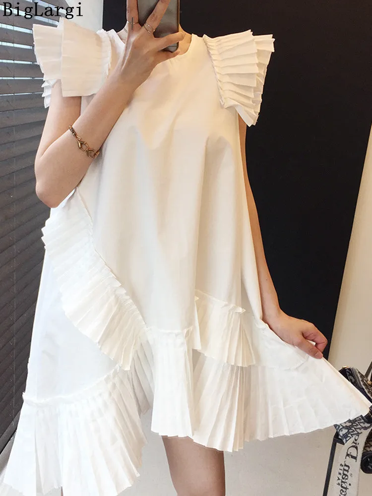 Summer Mini Dress Women Korean Loose Pleated Ladies Dresses Casual Kawaii Woman Dress 2022 New Vestidos
Summer Mini Dress Women Korean Loose Pleated Ladies Dresses Casual Kawaii Woman Dress 2022 New Vestidos