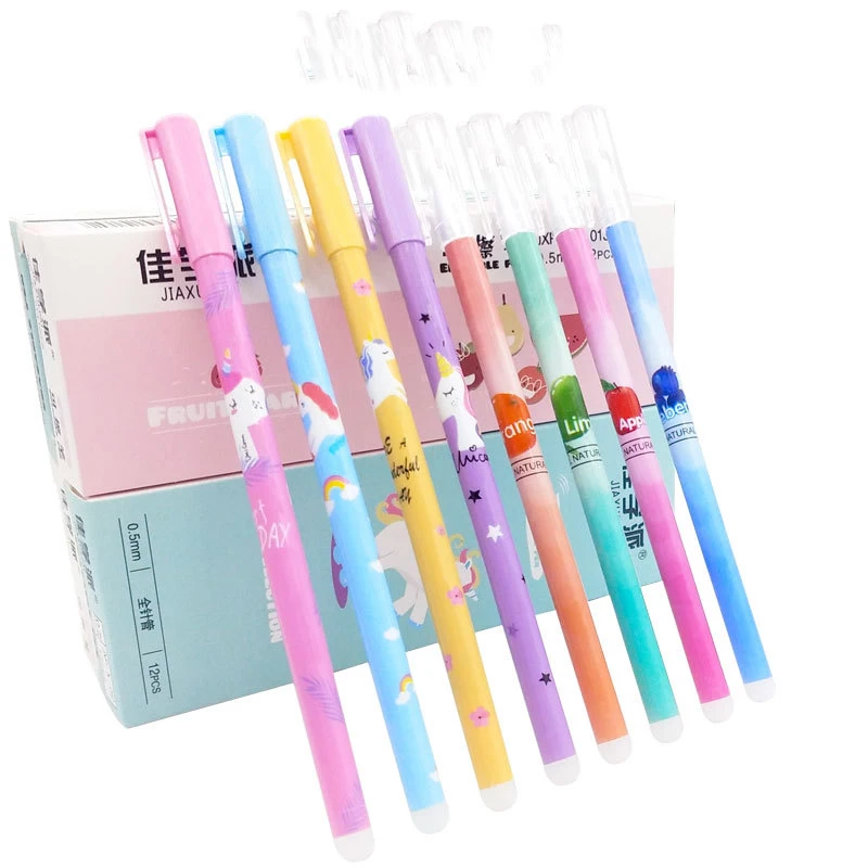 12pcs Erasable Pens Set 0.5MM Blue Black Refills Smooth Writing penne gel Cute boligrafos gel borrables Error Correction ручки
12pcs Erasable Pens Set 0.5MM Blue Black Refills Smooth Writing penne gel Cute boligrafos gel borrables Error Correction ручки
